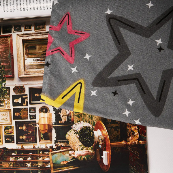 Фото - Простирадло двоспальне Moon&Star Cosmic Party Бязь Gold Люкс 220х240 см (MS-860000274)