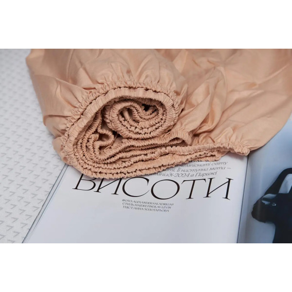 Фото - Простирадло полуторне Moon&Star Cream Бязь Gold Люкс 150х190х20 см (MS-850000131)