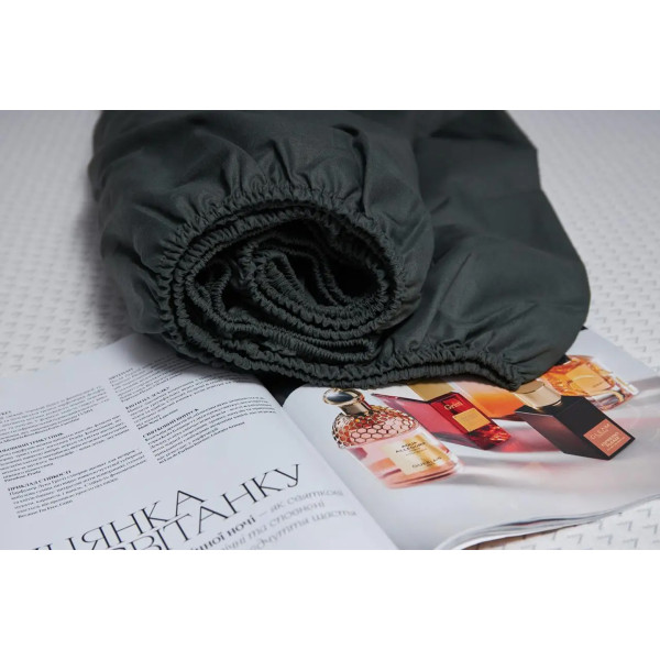 Фото - Простирадло полуторне Moon&Star Dark Green Бязь Gold Люкс 160х200х25 см (MS-850000194)