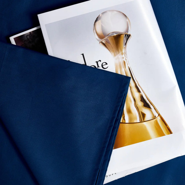 Фото - Простирадло односпальне Moon&Star Deep Blue Satin Premium Gold Люкс 110х160 см (MS-860000230)