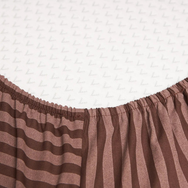 Фото - Простирадло двоспальне Moon&Star Espresso Lines Бязь Gold Люкс 190х200х25 см (MS-850001197)