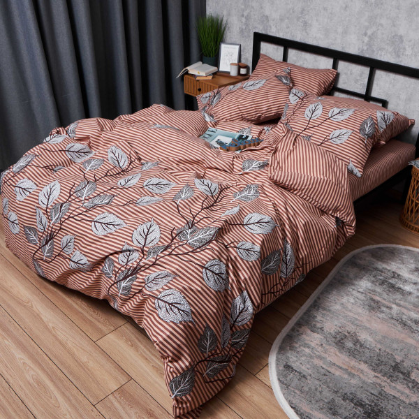 Фото - Комплект постільної білизни Moon&Star Бязь Gold Люкс Autumn Leaves 160х220х2 нав. 2х70х70 (MS-820005912)