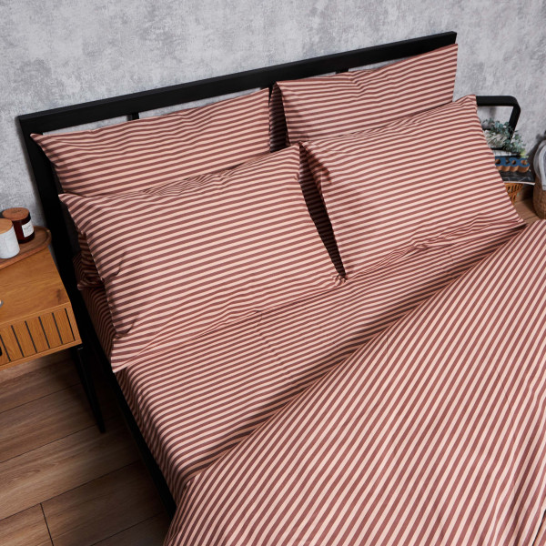 Фото - Комплект постільної білизни Moon&Star Бязь Gold Люкс Autumn Stripes 143х210х2 нав. 2х50х70 (MS-820005946)