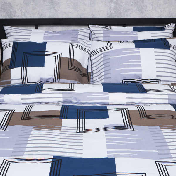 Фото - Комплект постільної білизни Moon&Star Бязь Gold Люкс Bold Lines King Size 220x240 (MS-820006022)