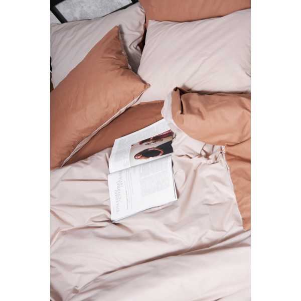 Фото - Комплект постільної білизни Moon&Star Бязь Gold Люкс «Brown Blanc» 143х210 см нав. 2х40х60 (MS-820004565)