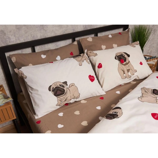 Фото - Наволочка Moon&Star Бязь Gold Люкс Bulldog Love 50х70 2 шт. (MS-840000729)