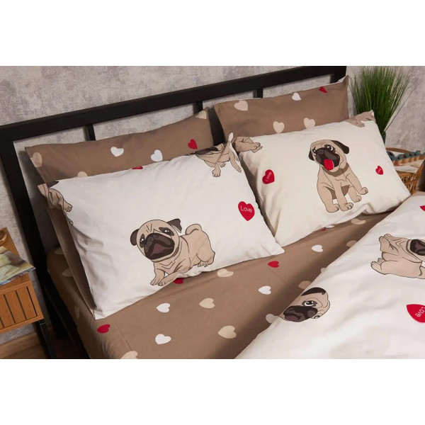 Фото - Наволочка Moon&Star Бязь Gold Люкс Bulldog Love 70х70 2 шт. (MS-840000731)