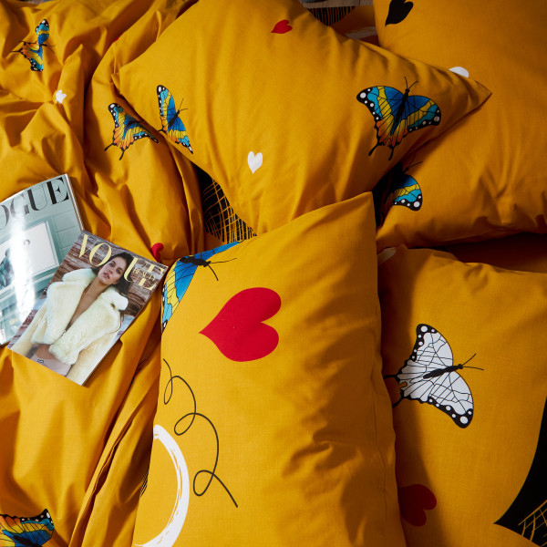 Фото - Комплект постільної білизни Moon&Star Бязь Gold Люкс Butterfly Bloom 160х220 + 40х60 см 2 шт. (MS-890000093)