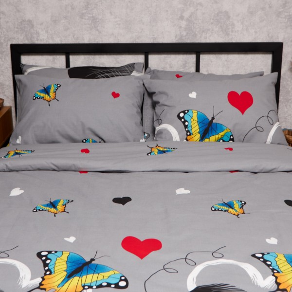 Фото - Комплект постільної білизни Moon&Star Бязь Gold Люкс Butterfly Love 160х220 нав. 4х50х70 (MS-820008878)