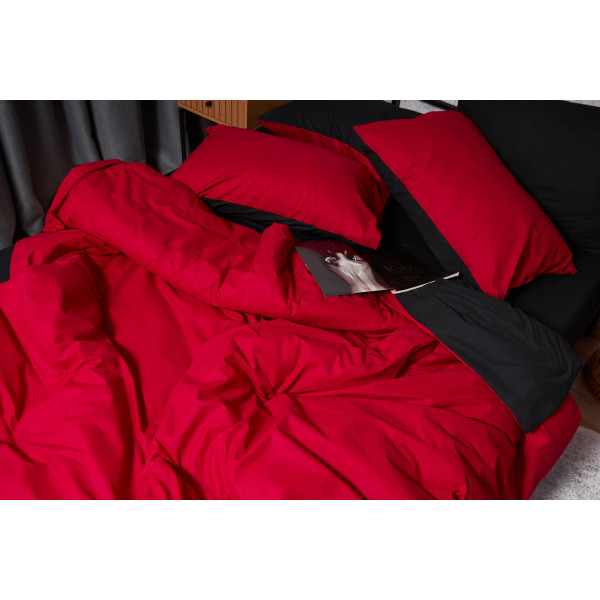 Фото - Комплект постільної білизни Moon&Star Бязь Gold Люкс Cherry Black King Size 220x240 (MS-820003151)