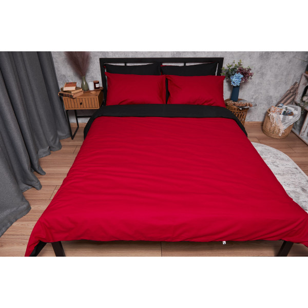 Фото - Комплект постільної білизни Moon&Star Бязь Gold Люкс Cherry Black King Size 220x240 (MS-820003152)