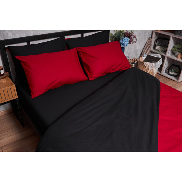 Фото - Комплект постельного белья Moon&Star Бязь Gold Люкс «Cherry Black» 160х220х2 нав. 2х50х70 (MS-820003181)