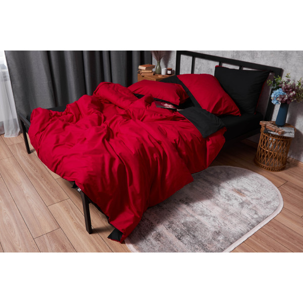 Фото - Комплект постільної білизни Moon&Star Бязь Gold Люкс «Cherry Black» 160х220х2 нав. 2х70х70 (MS-820003182)