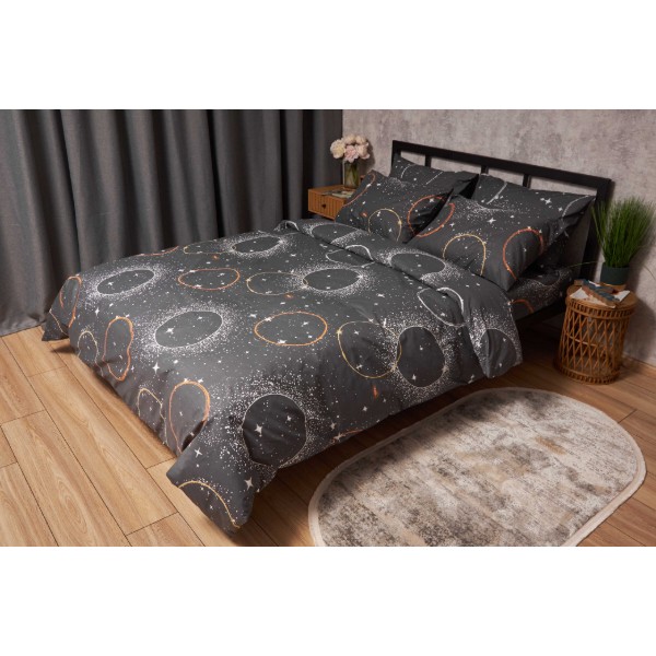 Фото - Комплект постільної білизни Moon&Star Бязь Gold Люкс Cosmic Glow King Size 220x240 (MS-820005637)