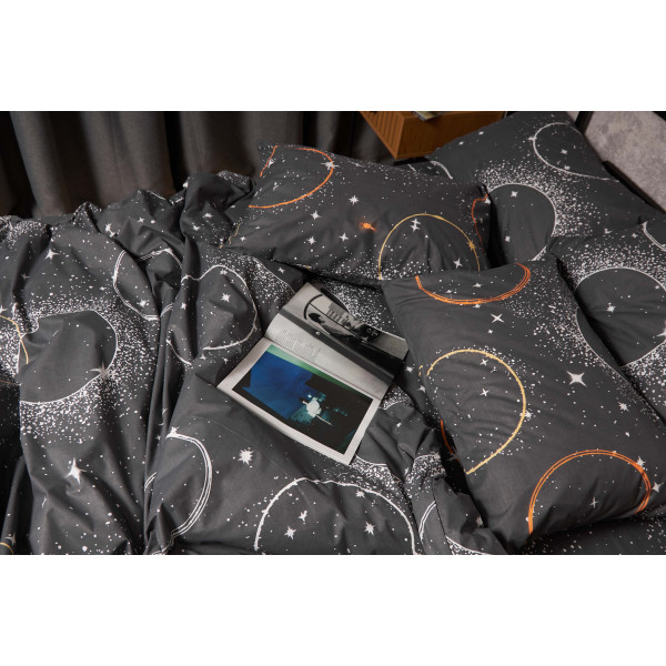 Фото - Комплект постільної білизни Moon&Star Бязь Gold Люкс Cosmic Glow King Size 220x240 (MS-820005636)