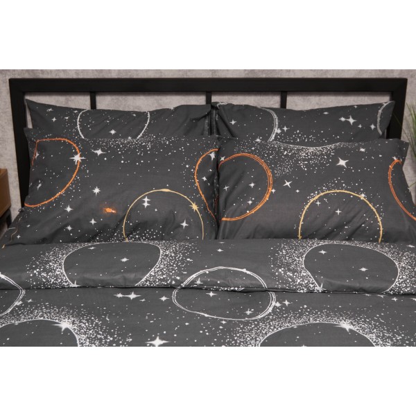 Фото - Комплект постільної білизни Moon&Star Бязь Gold Люкс Cosmic Glow King Size 220x240 (MS-820005637)