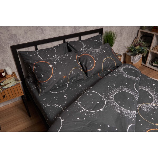 Фото - Комплект постільної білизни Moon&Star Бязь Gold Люкс Cosmic Glow King Size 220x240 (MS-820005637)