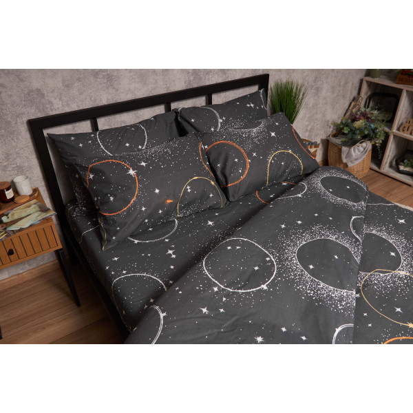 Фото - Комплект постільної білизни Moon&Star Бязь Gold Люкс Cosmic Glow King Size 220x240 (MS-820005638)
