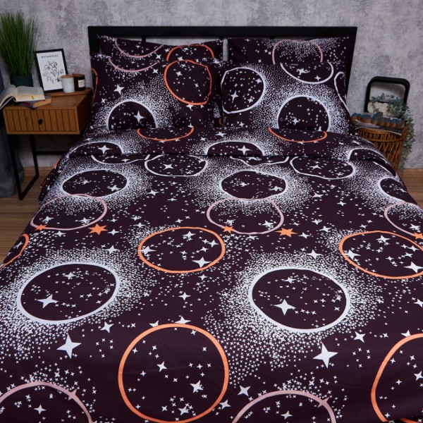 Фото - Комплект постільної білизни Moon&Star Бязь Gold Люкс «Cosmic Vibes» 200х220 нав. 2х70х70 (MS-820006207)