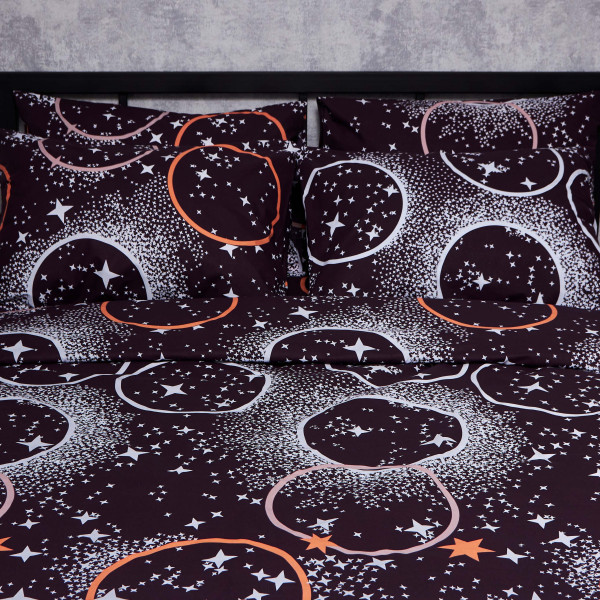 Фото - Комплект постільної білизни Moon&Star Бязь Gold Люкс Cosmic Vibes 200х220 см нав. 40х60 2 шт. (MS-880000162)