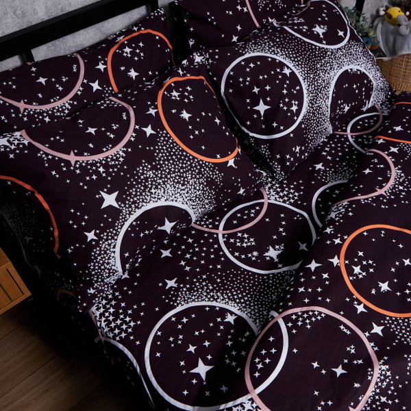 Фото - Комплект постільної білизни Moon&Star Бязь Gold Люкс Cosmic Vibes 200х220 см нав. 40х60 2 шт. (MS-880000162)