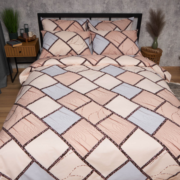Фото - Комплект постільної білизни Moon&Star Бязь Gold Люкс Cozy Puzzle 160х220х2 нав. 4х50х70 (MS-820009063)
