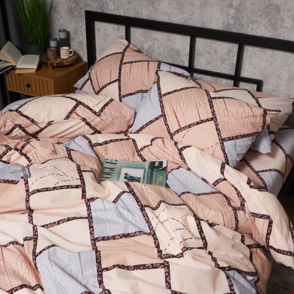 Фото - Комплект постільної білизни Moon&Star Бязь Gold Люкс Cozy Puzzle 143х210х2 нав. 2х40х60 (MS-820009055)