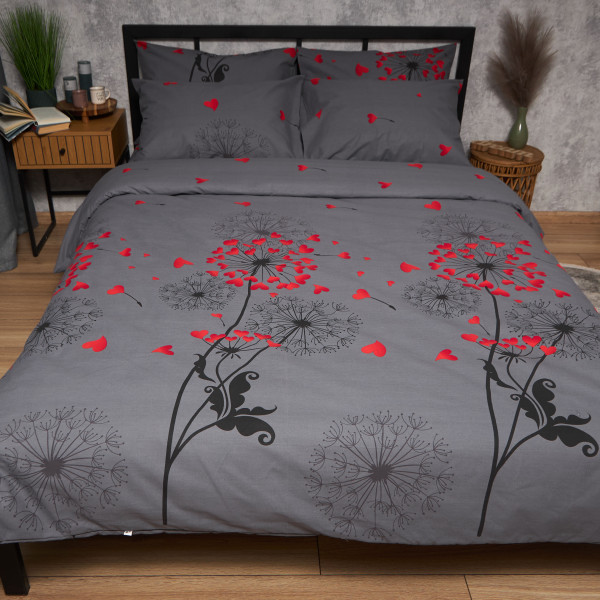 Фото - Комплект постільної білизни Moon&Star Бязь Gold Люкс Dandelion Lov 160х220х2 нав. 2х70х70 (MS-820009132)