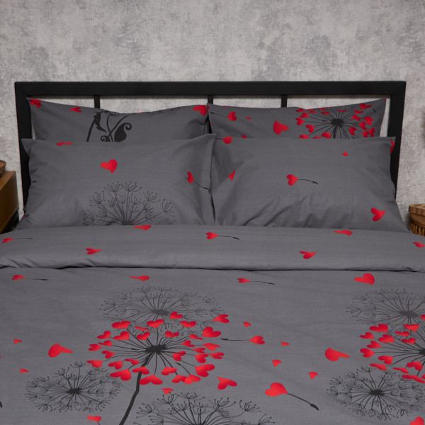 Фото - Комплект постільної білизни Moon&Star Бязь Gold Люкс Dandelion Lov 160х220х2 нав. 2х70х70 (MS-820009132)