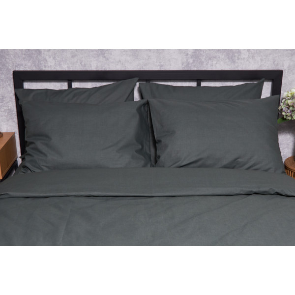 Фото - Комплект постільної білизни Moon&Star Бязь Gold Люкс Dark Green 160х220х2 нав. 2х50х70 (MS-820002189)