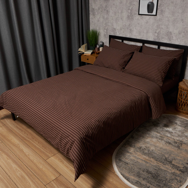 Фото - Комплект постільної білизни Moon&Star Бязь Gold Люкс Espresso Lines 160х220х2 нав. 4х50х70 (MS-820009203)