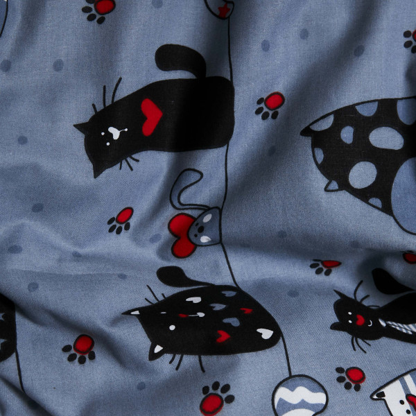 Фото - Комплект постільної білизни Moon&Star Бязь Gold Люкс «Feline Fun» 160х220х2 нав. 2х50х70 (MS-820006331)