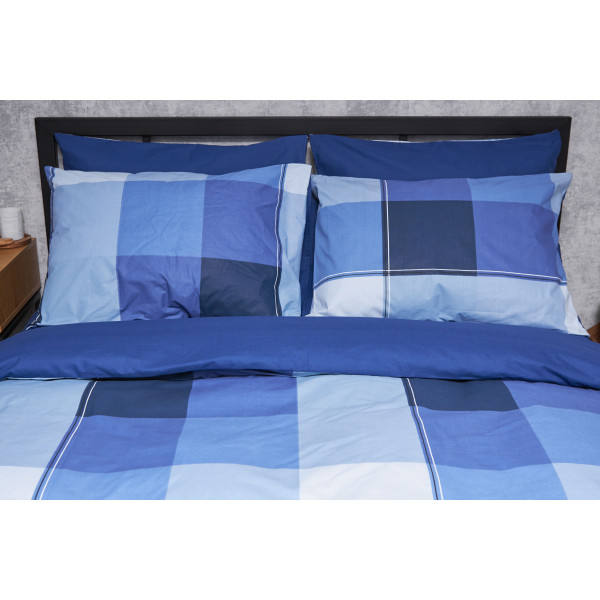 Фото - Комплект постільної білизни Moon&Star Бязь Gold Люкс «Finland Blue» 160х220х2 нав. 2х70х70 (MS-820004897)