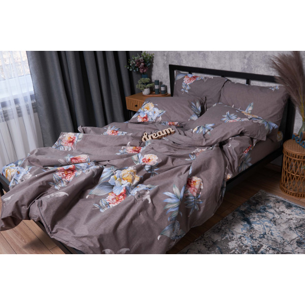 Фото - Комплект постільної білизни Moon&Star Бязь Gold Люкс «Flowers Wod» 200х220 см нав. 4х50х70 (MS-820001506)