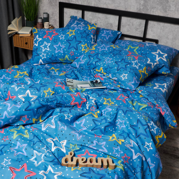 Фото - Комплект постільної білизни Moon&Star Бязь Gold Люкс Galaxy Dreams 160х220х2 нав. 2х70х70 (MS-820009307)