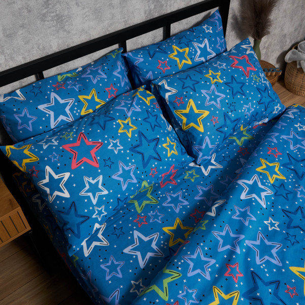 Фото - Комплект постільної білизни Moon&Star Бязь Gold Люкс Galaxy Dreams 160х220х2 нав. 2х70х70 (MS-820009307)