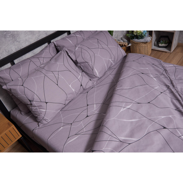 Фото - Комплект постільної білизни Moon&Star Бязь Gold Люкс «Graphite» 143х210х2 нав. 2х50х70 (MS-820004121)