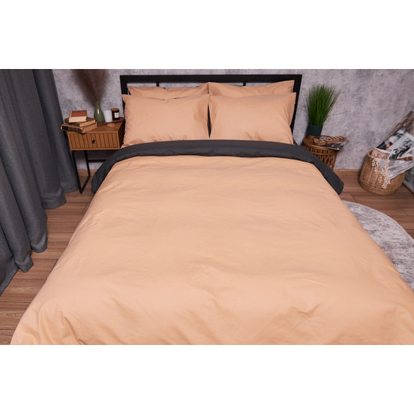 Фото - Комплект постільної білизни Moon&Star Бязь Gold Люкс «Gray Cream» 160х220х2 нав. 4х70х70 (MS-820003324)