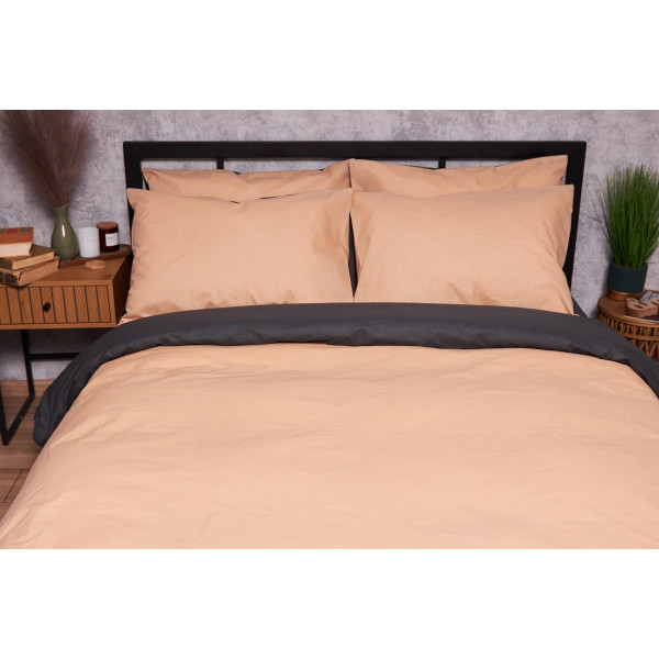 Фото - Комплект постільної білизни Moon&Star Бязь Gold Люкс Gray Cream King Size 220x240 (MS-820003294)