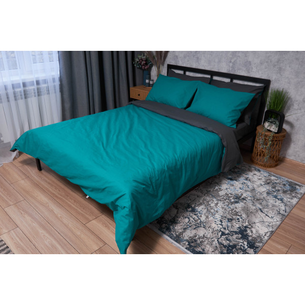 Фото - Комплект постільної білизни Moon&Star Бязь Gold Люкс Gray Green 143х210х2 нав. 2х50х70 (MS-820002709)