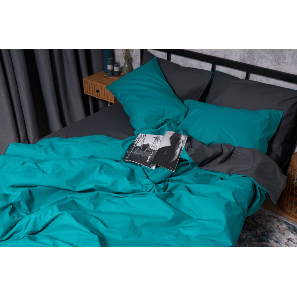 Фото - Комплект постільної білизни Moon&Star Бязь Gold Люкс Gray Green 143х210х2 нав. 2х50х70 (MS-820002709)