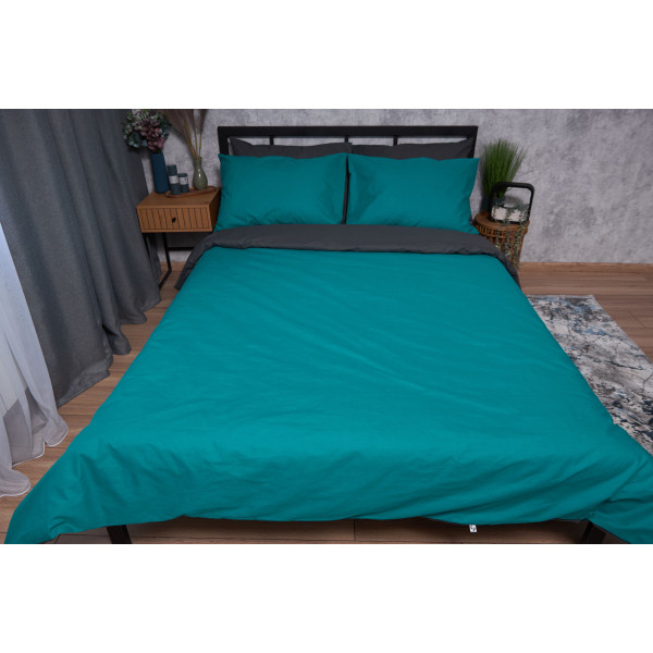 Фото - Комплект постільної білизни Moon&Star Бязь Gold Люкс Gray Green 143х210х2 нав. 2х50х70 (MS-820002709)