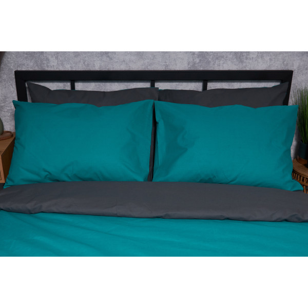 Фото - Комплект постільної білизни Moon&Star Бязь Gold Люкс Gray Green 143х210х2 нав. 2х50х70 (MS-820002709)