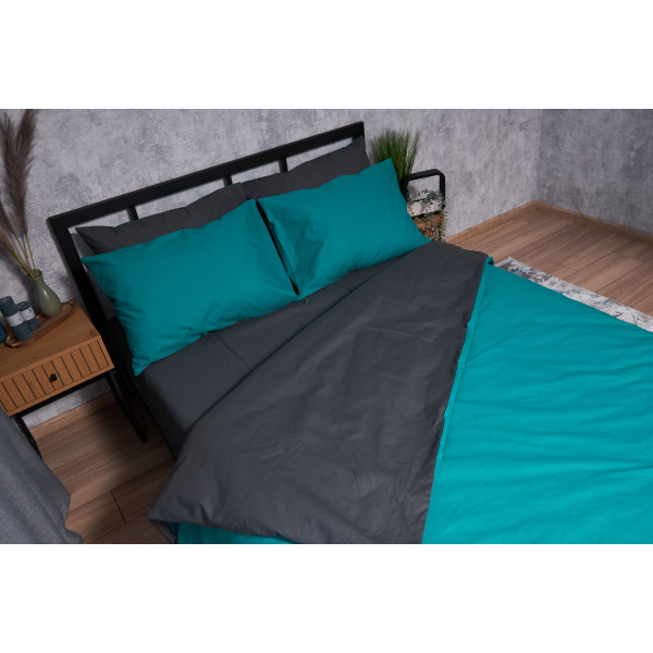 Фото - Комплект постільної білизни Moon&Star Бязь Gold Люкс Gray Green 143х210х2 нав. 2х50х70 (MS-820002709)