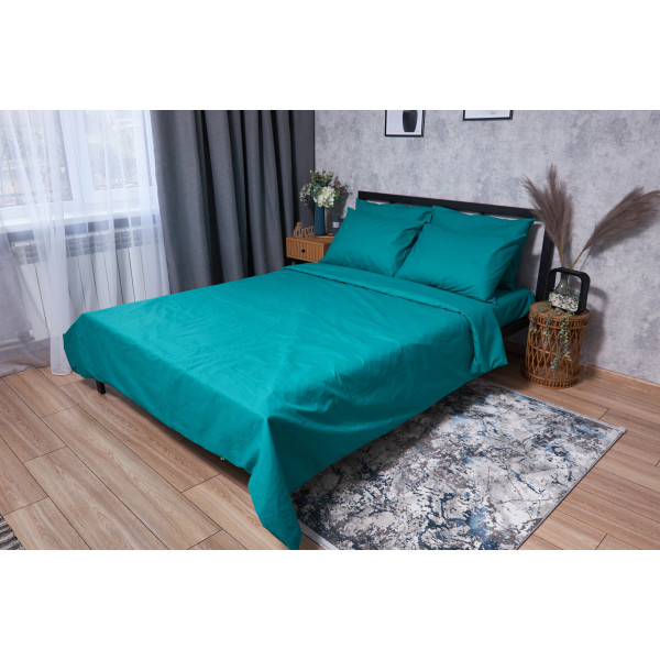 Фото - Комплект постільної білизни Moon&Star Бязь Gold Люкс «Green Deep» 175х210 см нав. 4х70х70 (MS-820001607)
