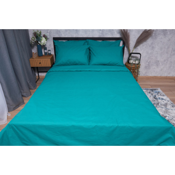 Фото - Комплект постільної білизни Moon&Star Бязь Gold Люкс «Green Deep» King Size 220x240 см нав. 4х50х70 (MS-820001601)