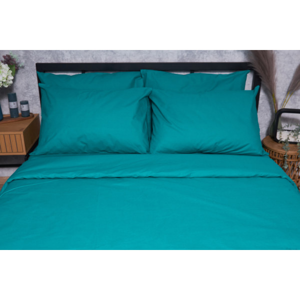 Фото - Комплект постільної білизни Moon&Star Бязь Gold Люкс «Green Deep» King Size 220x240 см нав. 4х70х70 (MS-820001602)