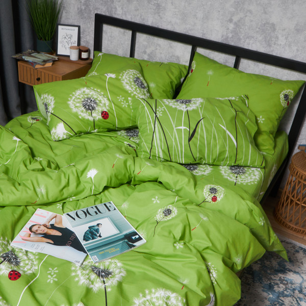 Фото - Комплект постільної білизни Moon&Star Бязь Gold Люкс Green Harmony 160х220 +нав. 70х70 см 2 шт. (MS-890000305)