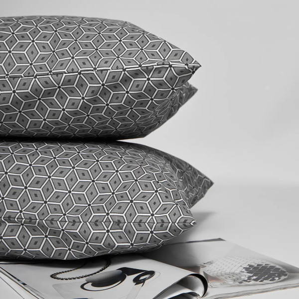 Фото - Наволочка Moon&Star Набір Бязь Gold Люкс Grey Labyrinth 50х70 2 шт. (MS-840001377)