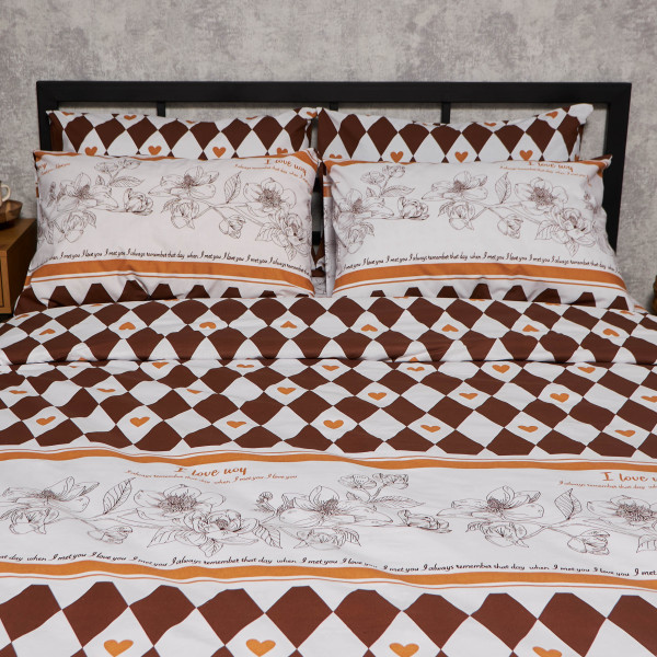 Фото - Комплект постільної білизни Moon&Star Бязь Gold Люкс Heart Patch 160х220х2 нав. 4х50х70 (MS-820009413)